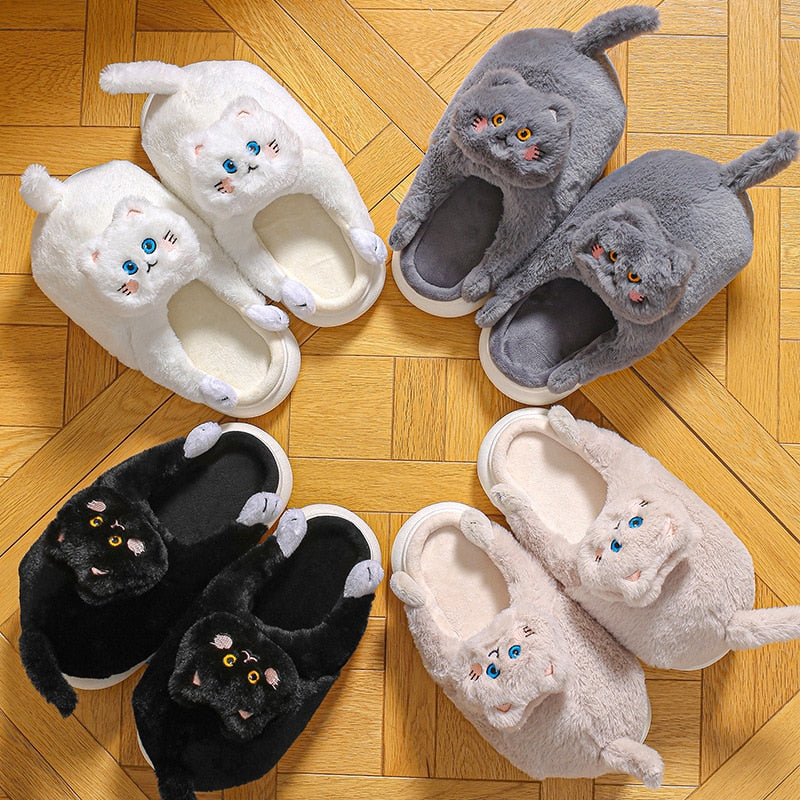 Cuddly Kitty Cat Slippers