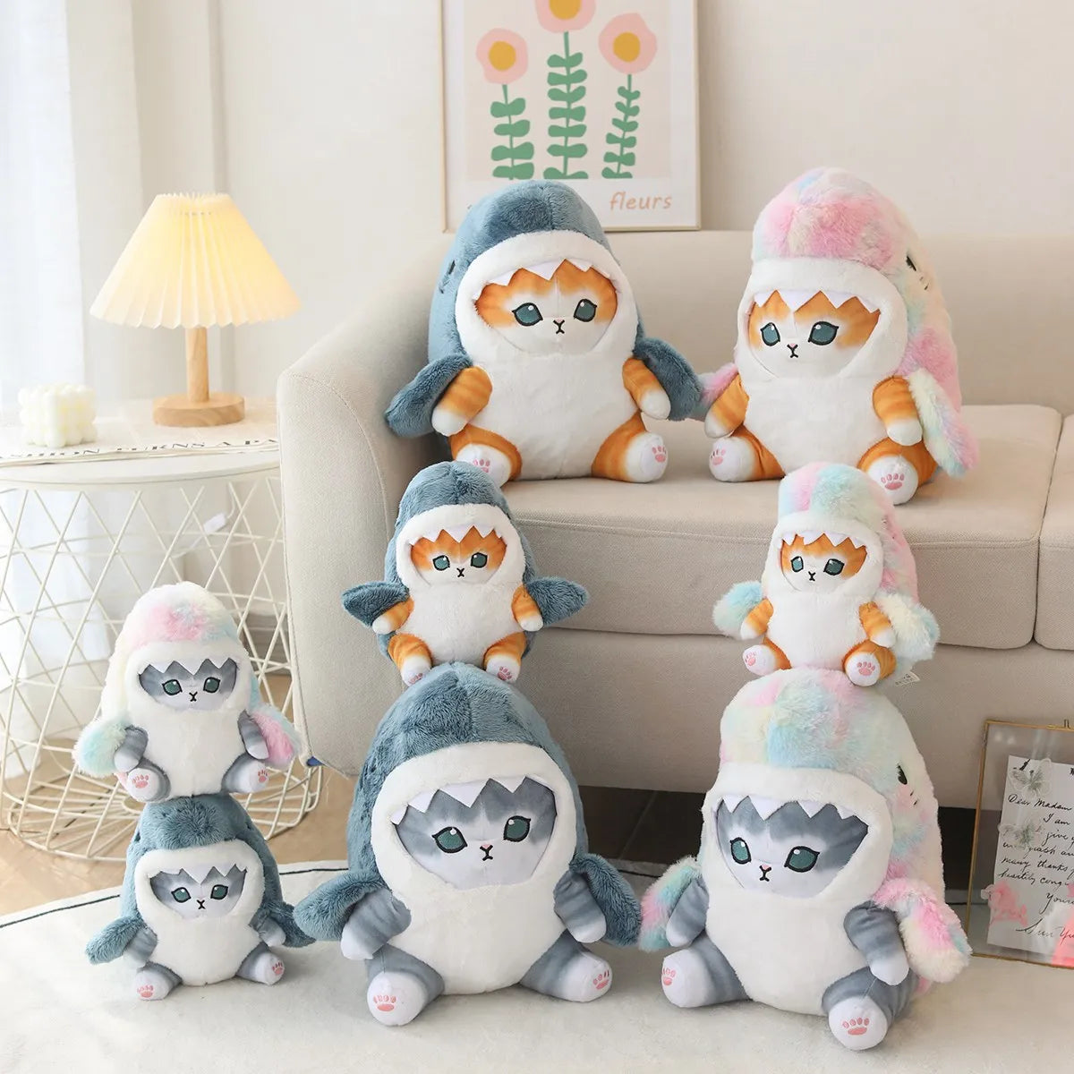 Soft Shark Cat Plush Companion