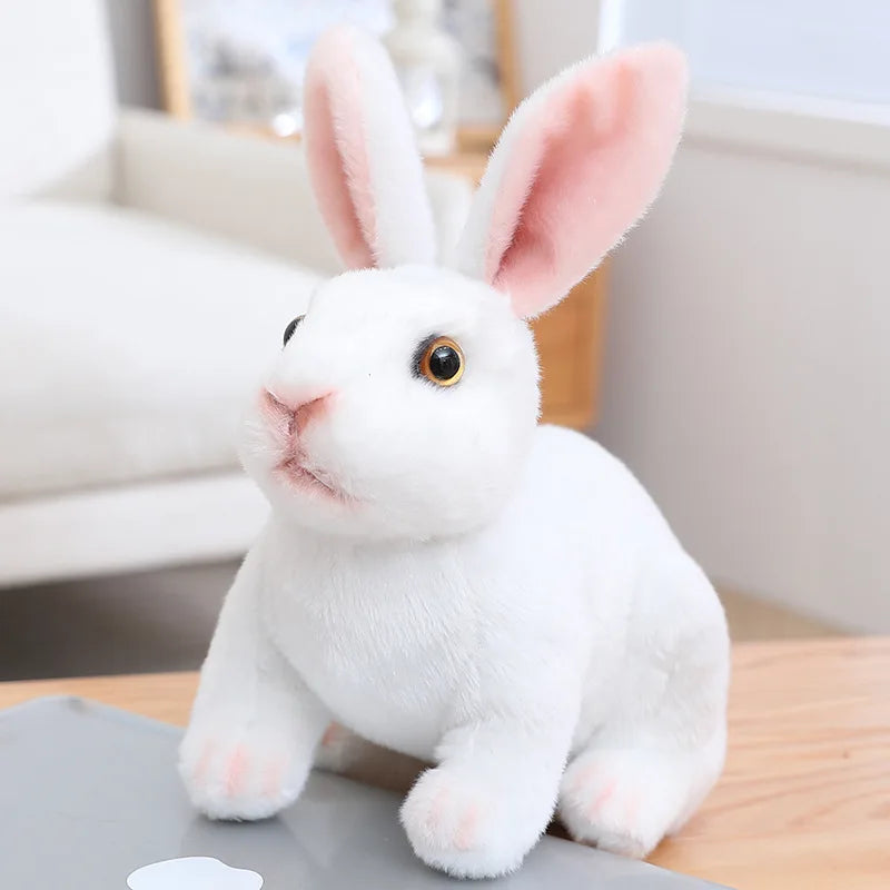 Cute Plush Rabbit Doll - Adorable Squat & Standing Huggable Gift for All Ages