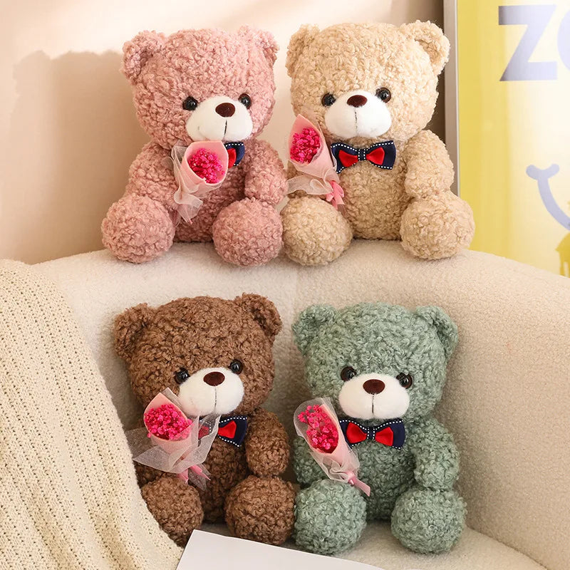 25cm Teddy Bear Plush Toy Cute Hug Bouquet Gift