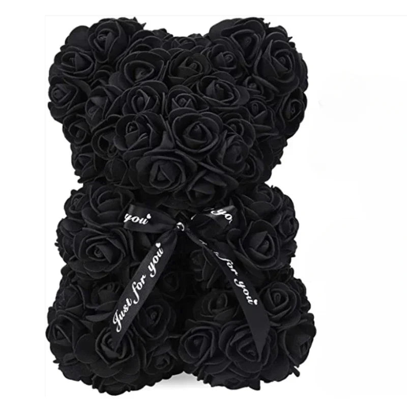 Eternal Rose Teddy Bear Artificial Floral Gift
