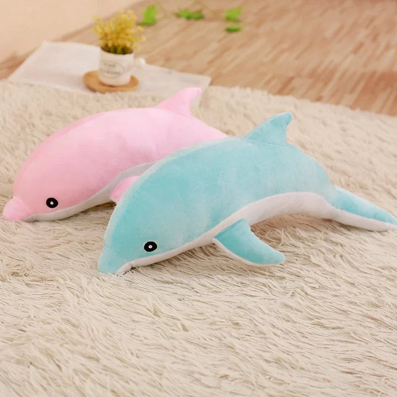 Kawaii Dolphin & Whale Shark Plush Toy - Soft, Cute Animal Pillow for Kids