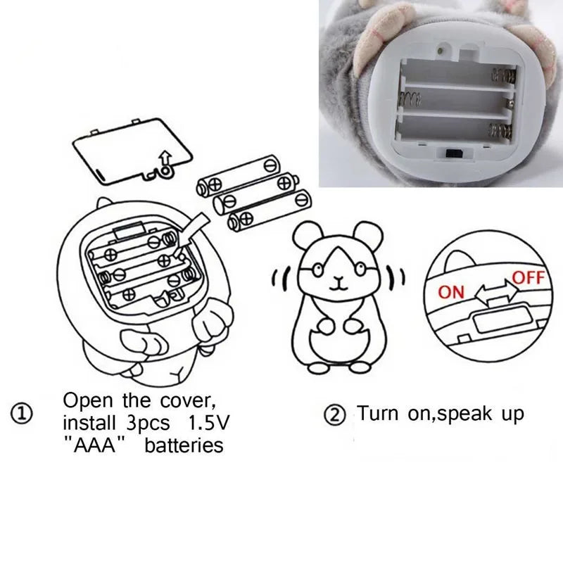 Talking Hamster Plush Toy - Record & Repeat Fun for Kids
