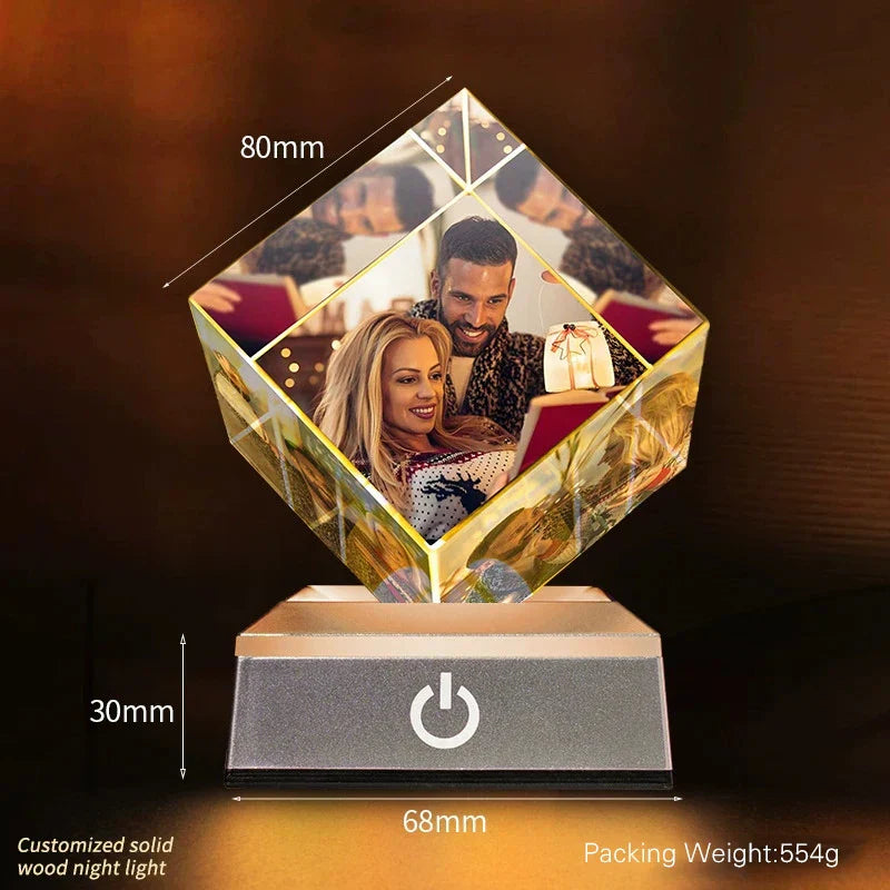 Personalized Heart Crystal Photo Keepsake