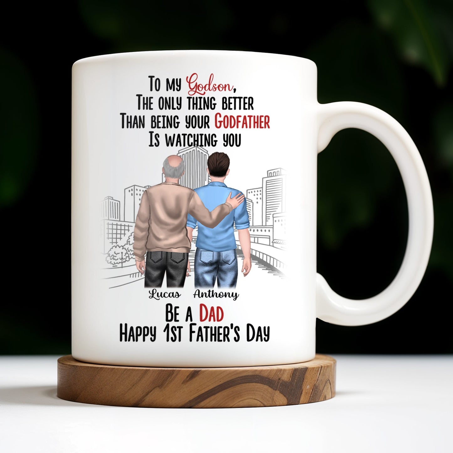 To My Godson, The Only Thing Better Than Being Your Godfather Is Watching You - Personalized Custom Coffee Mug - SON044_MG