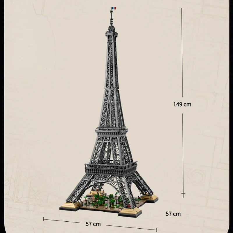 10001 Pcs Large Eiffel Tower Building Blocks
