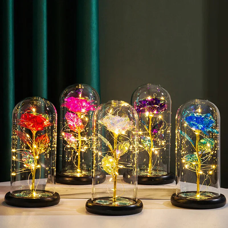 Eternal Rose LED Glass Flower Display