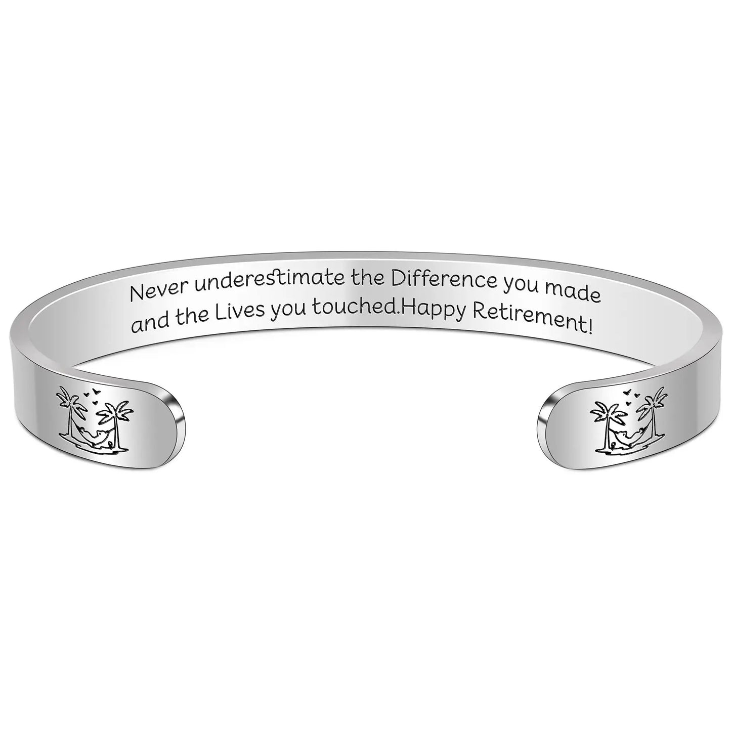 Engraved Open Bangle Bracelet