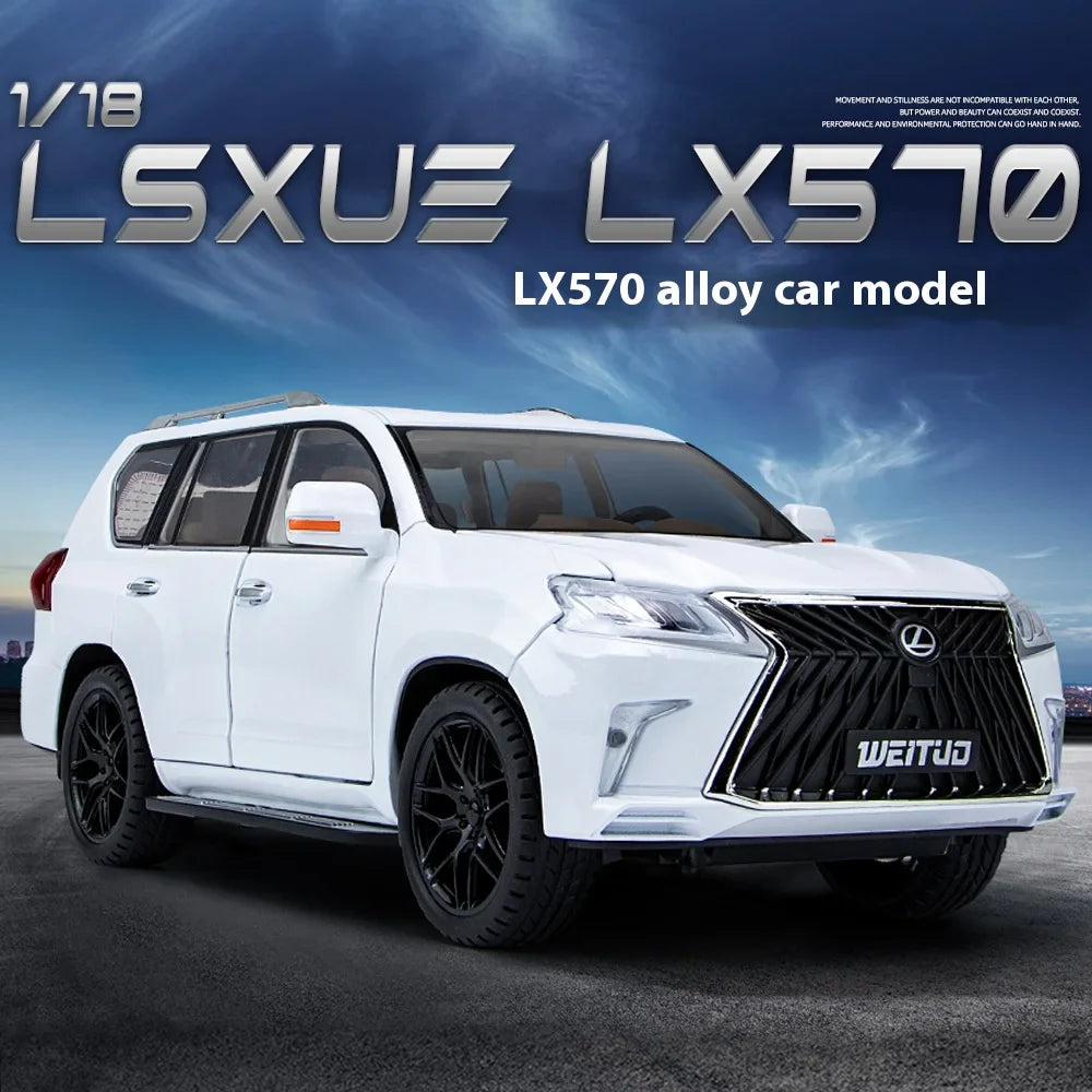 Large 1:18 Lexus LX570 Off-road SUV Metal Alloy Diecast Car
