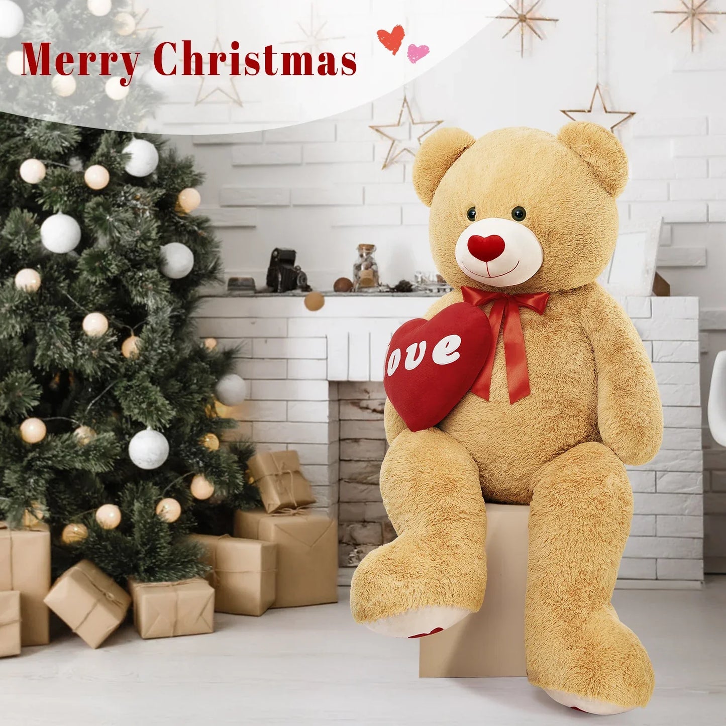5 Ft Giant Teddy Bear with Love Heart
