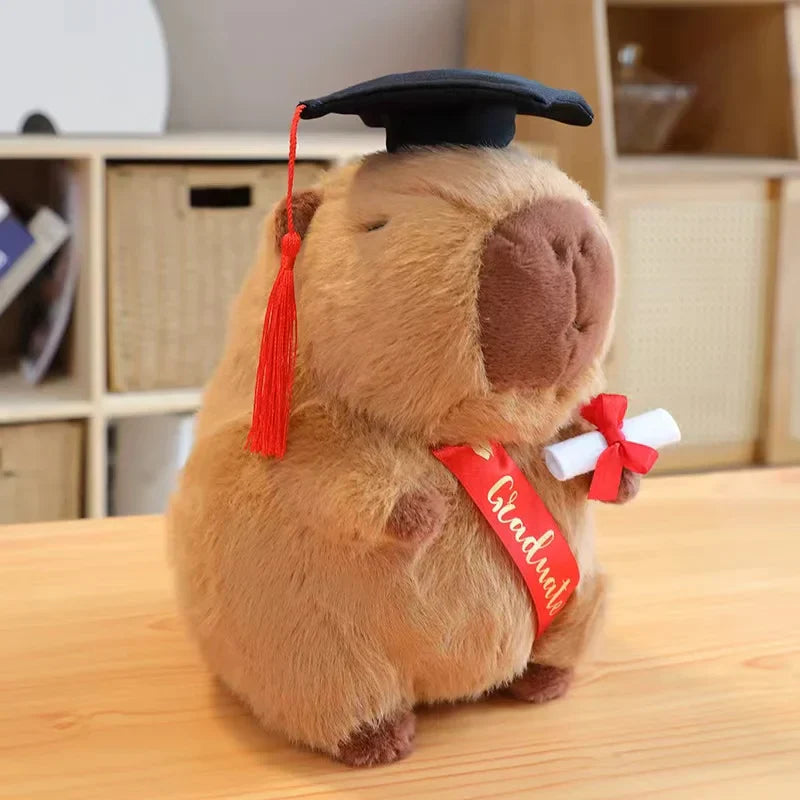 Graduate Plush Dolls: Adorable Capybara, Owl & Bear Stuffed Toys