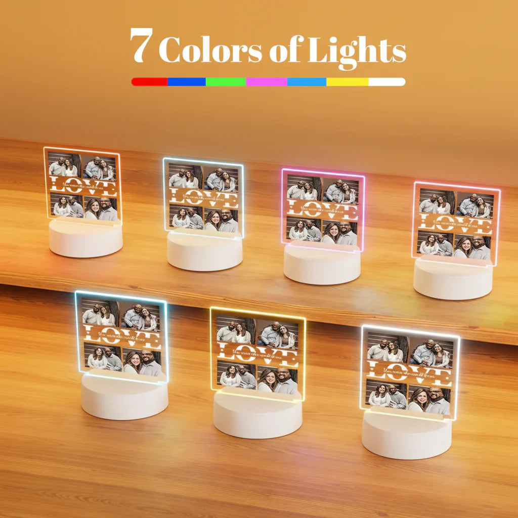 Personalized Photo Acrylic Night Light Plaque
