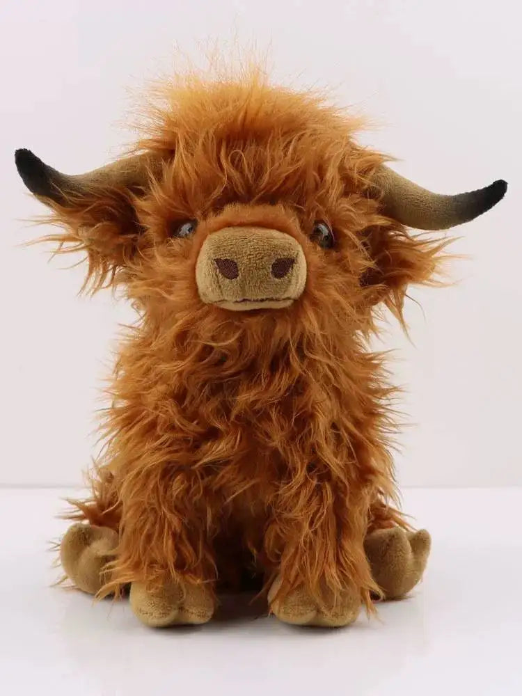 Highland Cow Plush Toy Soft Stuffed Farm Animal Doll