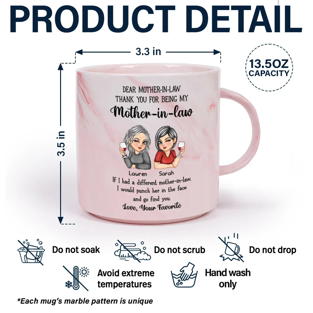 Punch Her In The Face - Personalized Marble Mug