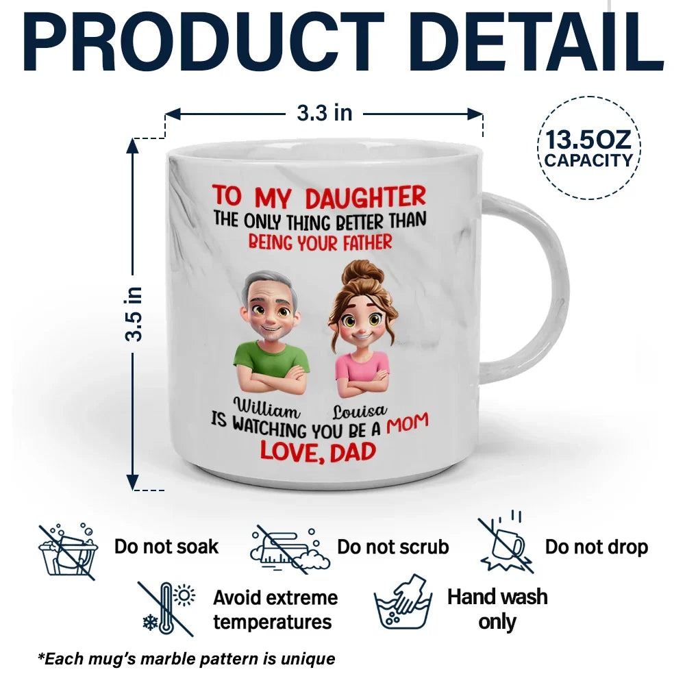 The Only Thing Better Than Being Your Mother Father - Personalized Marble Mug