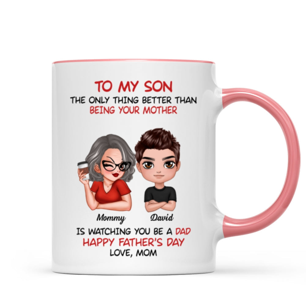 To My Son From Mom Happy Father's Day Personalized Mug