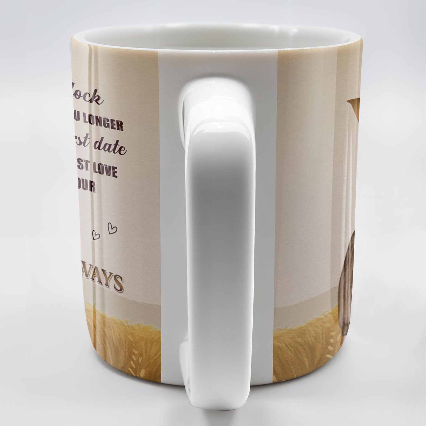 Forever And Always, Love You Longer Romantic Quote - Personalized Custom Coffee Mug - WIF037_MG