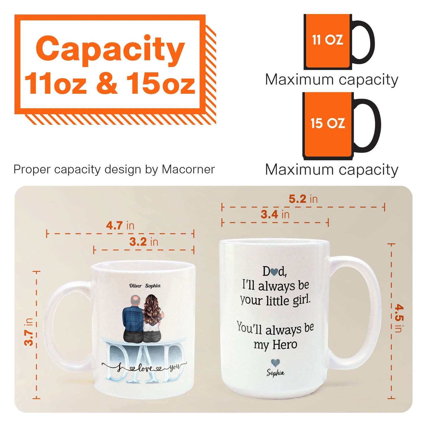 Will Always Be Your Little Girl Little Boy - Personalized Mug