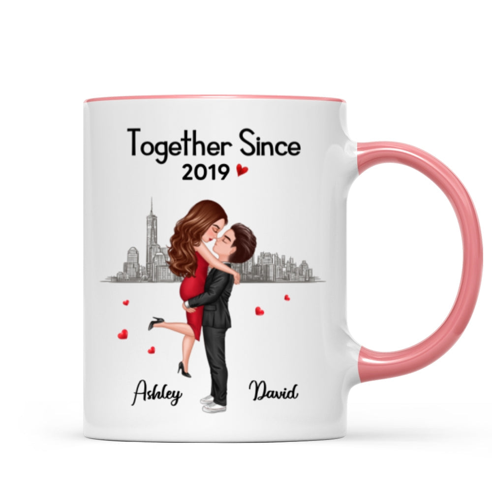 Hugging Doll Couple Anniversary Gift For Him Gift For Her Personalized Mug