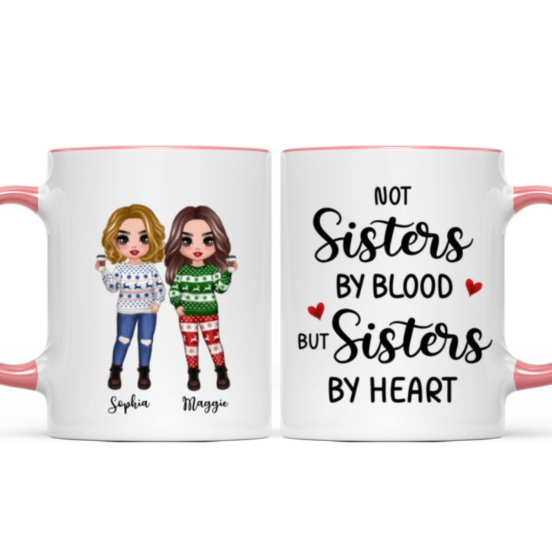 To My Bestie Christmas Standing Doll Besties In Snow Personalized Mug