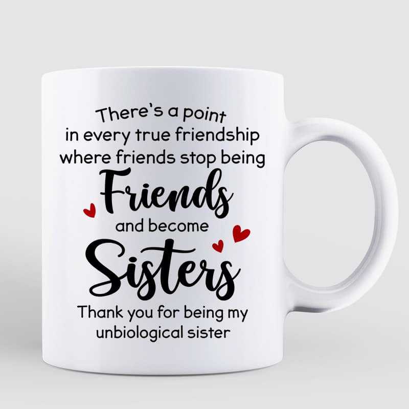 Besties Heart Hands Standing On The Road Personalized Mug