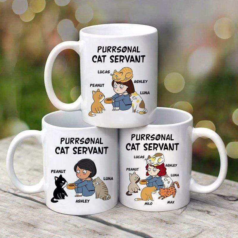 Cat Purrsonal Servant Chibi Girl Personalized Mug