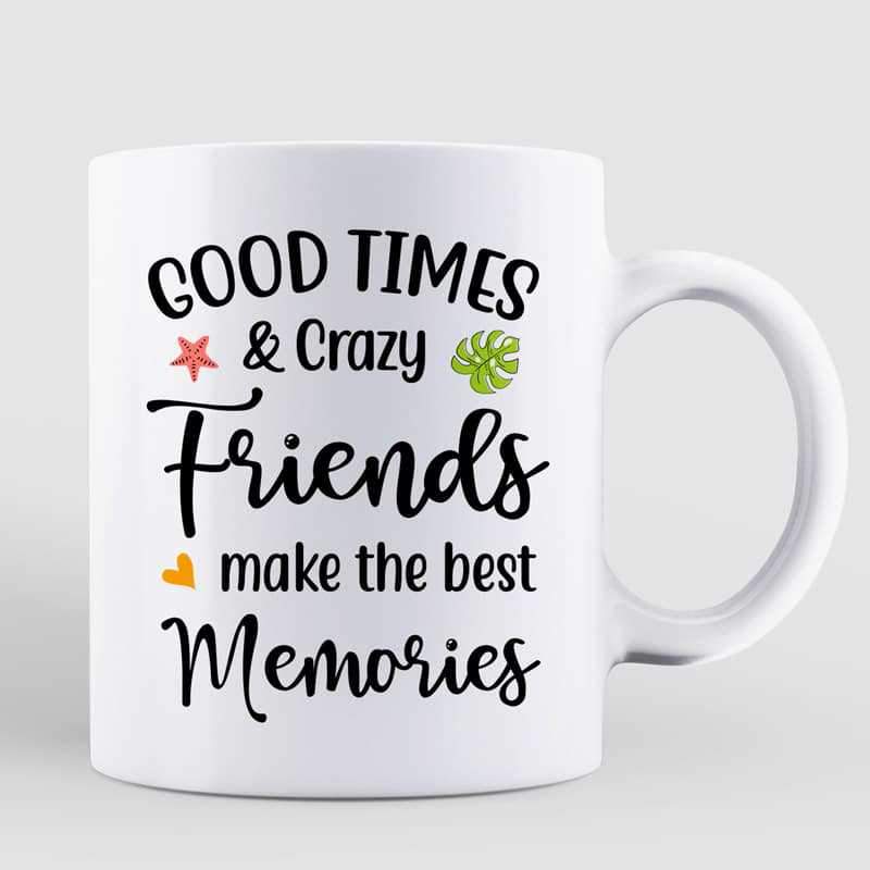 Summer Girls Pattern Dresses Besties Personalized Mug