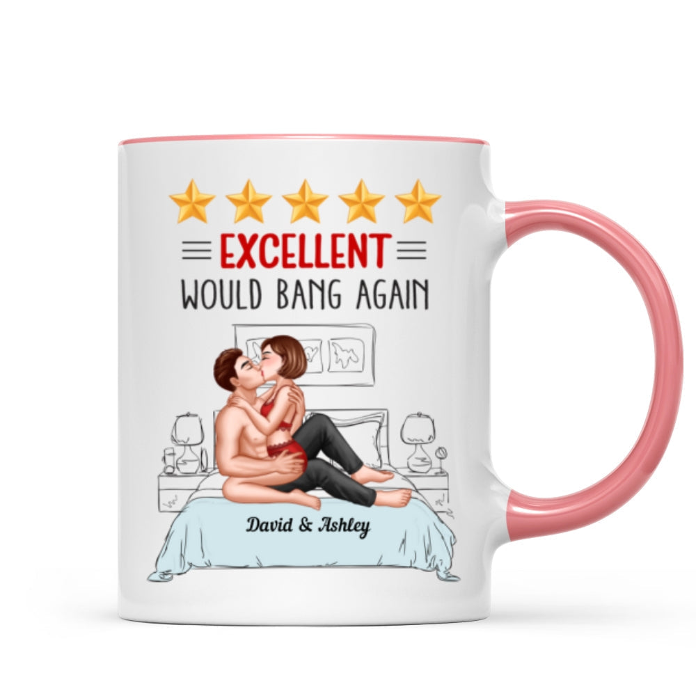 Five - Star Sexy Couple Kissing On Bed Personalized Mug