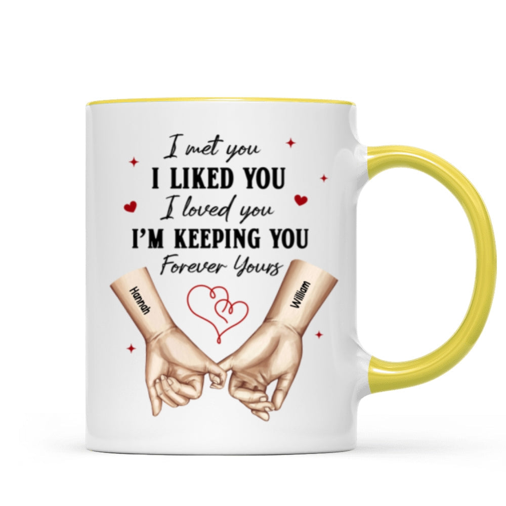 Personalized Couple Pinky Promise Hands, Gift, Anniversary Gift for Couples