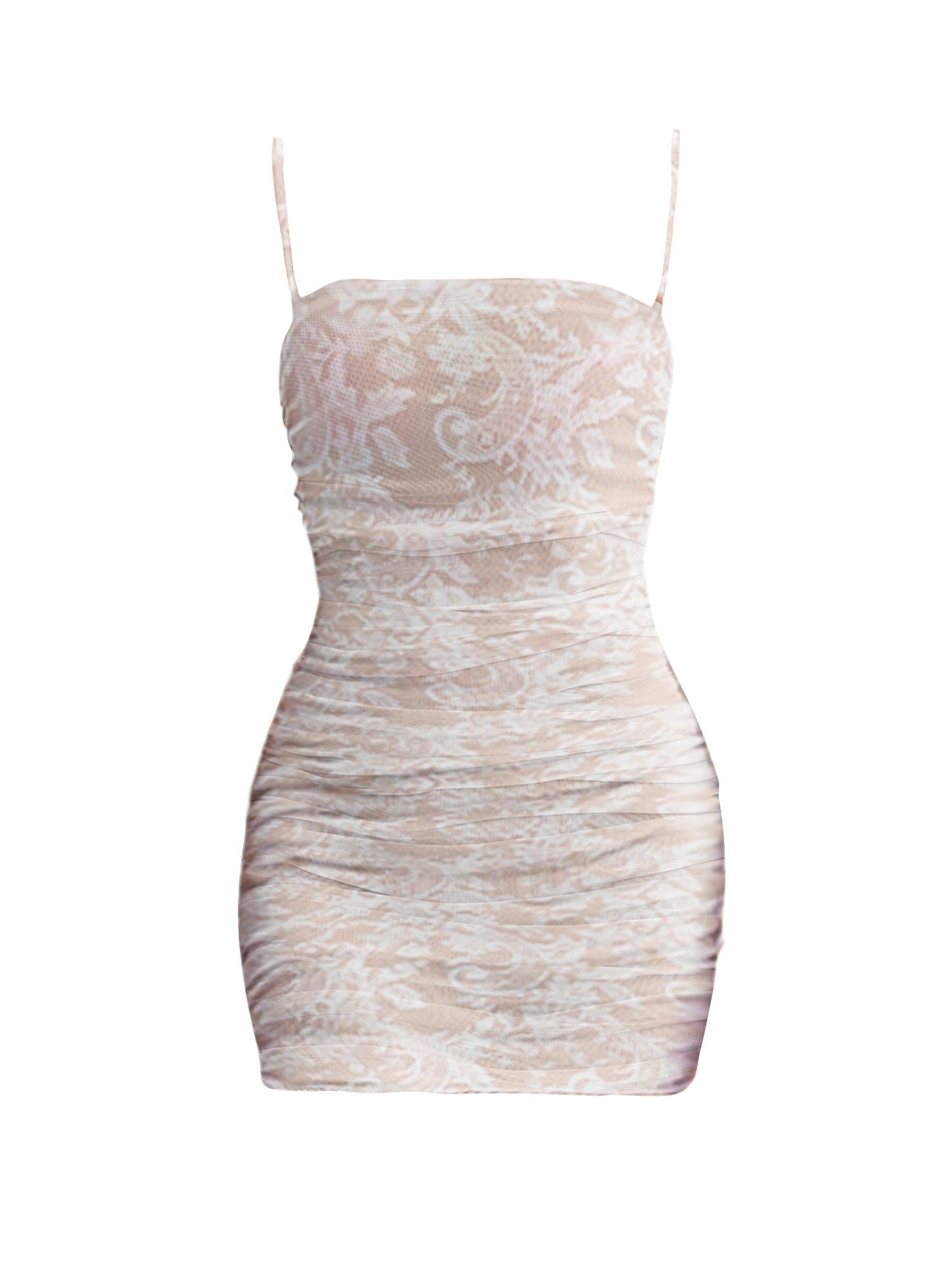 MASPETH Paisley Print Ruched Mini Dress