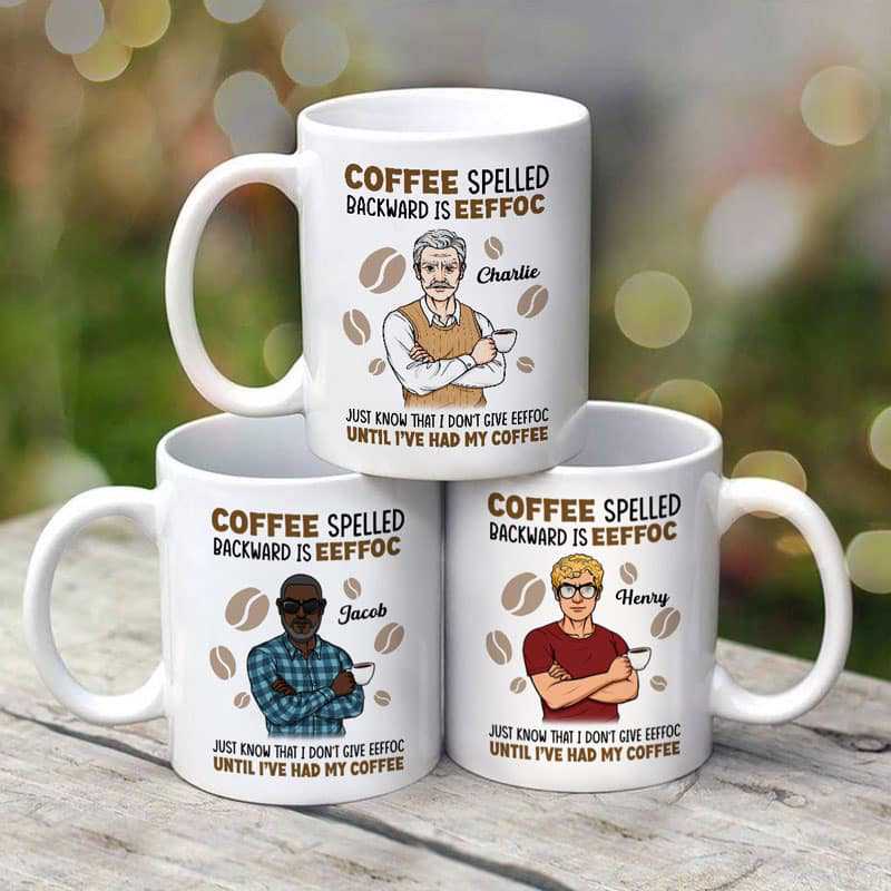 Coffee Spelled Backward Is Eeffoc Personalized Mug