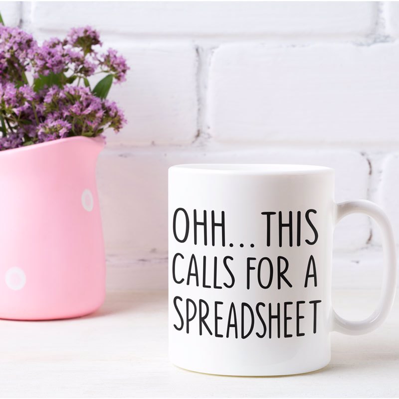 This Calls For A Spreadsheet CPA Tax Prep Engineer Nerd Gift Coffee Mug