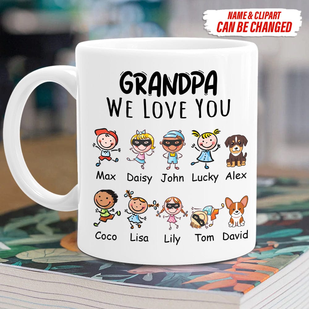 Custom Clipart Daddy We Love You Family Coffee Mug 888256