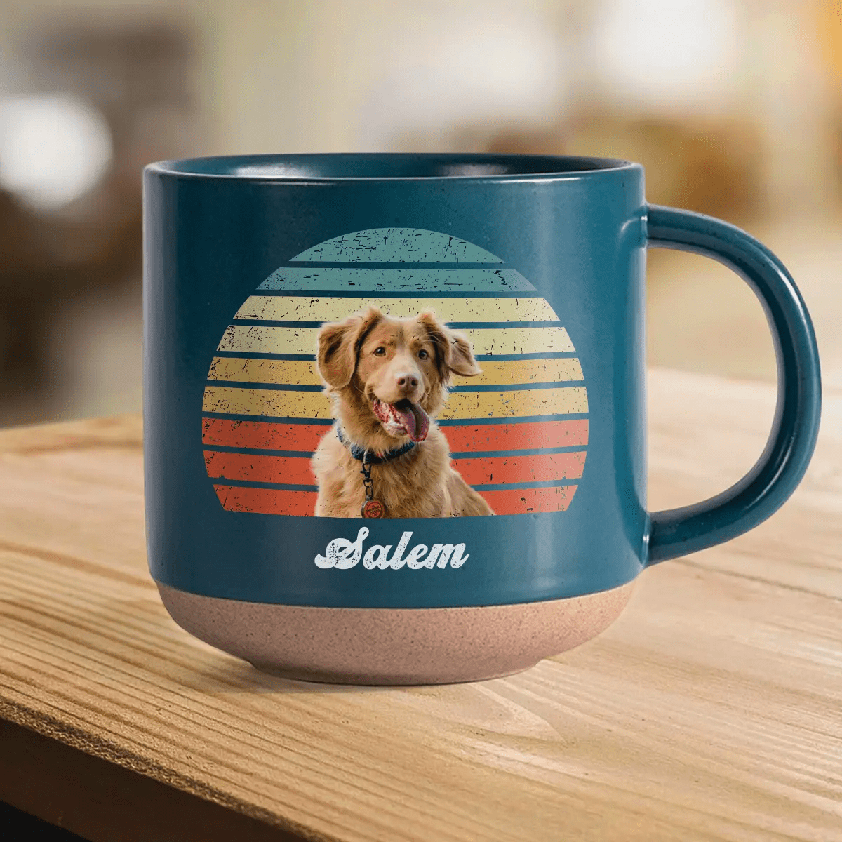 Custom Dog Cat Photo Retro Pottery Mug TH10 892099