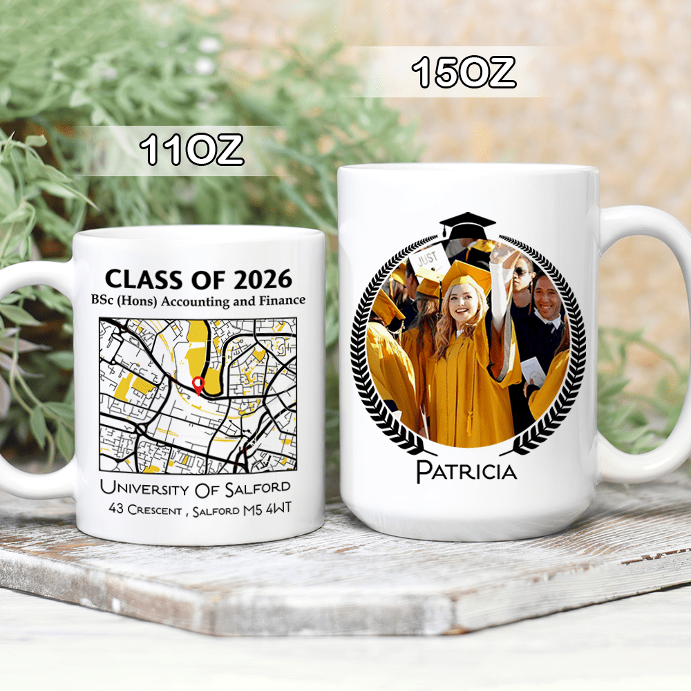 Custom Map Photo Graduation Gift Personalized Graduation Senior Coffee Mug 890335