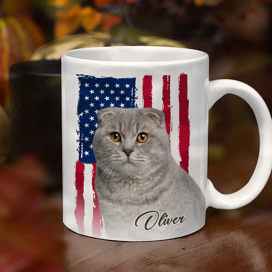 Custom Photo America Flag Pet Mug TA29 890783