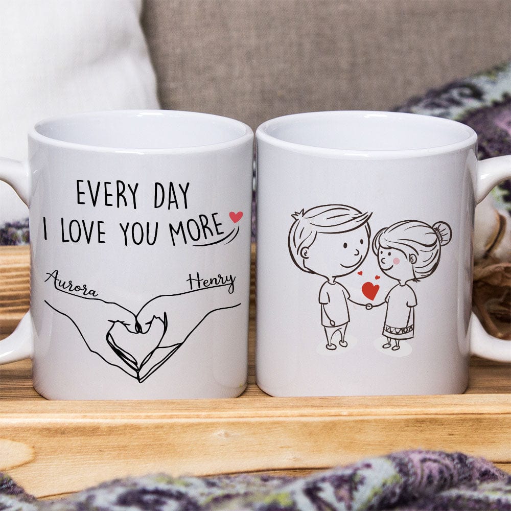 Everyday I Love You More Funny Valentine Mug Personalized Gift DA199 890042