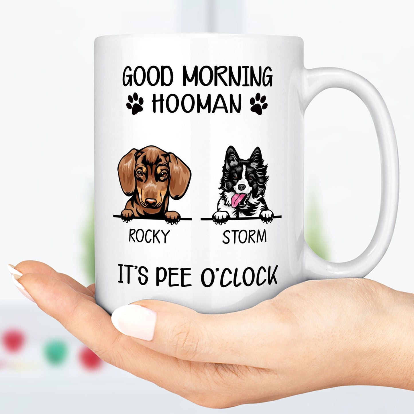 Good Morning Hooman Personalized Custom Dog Mug C369