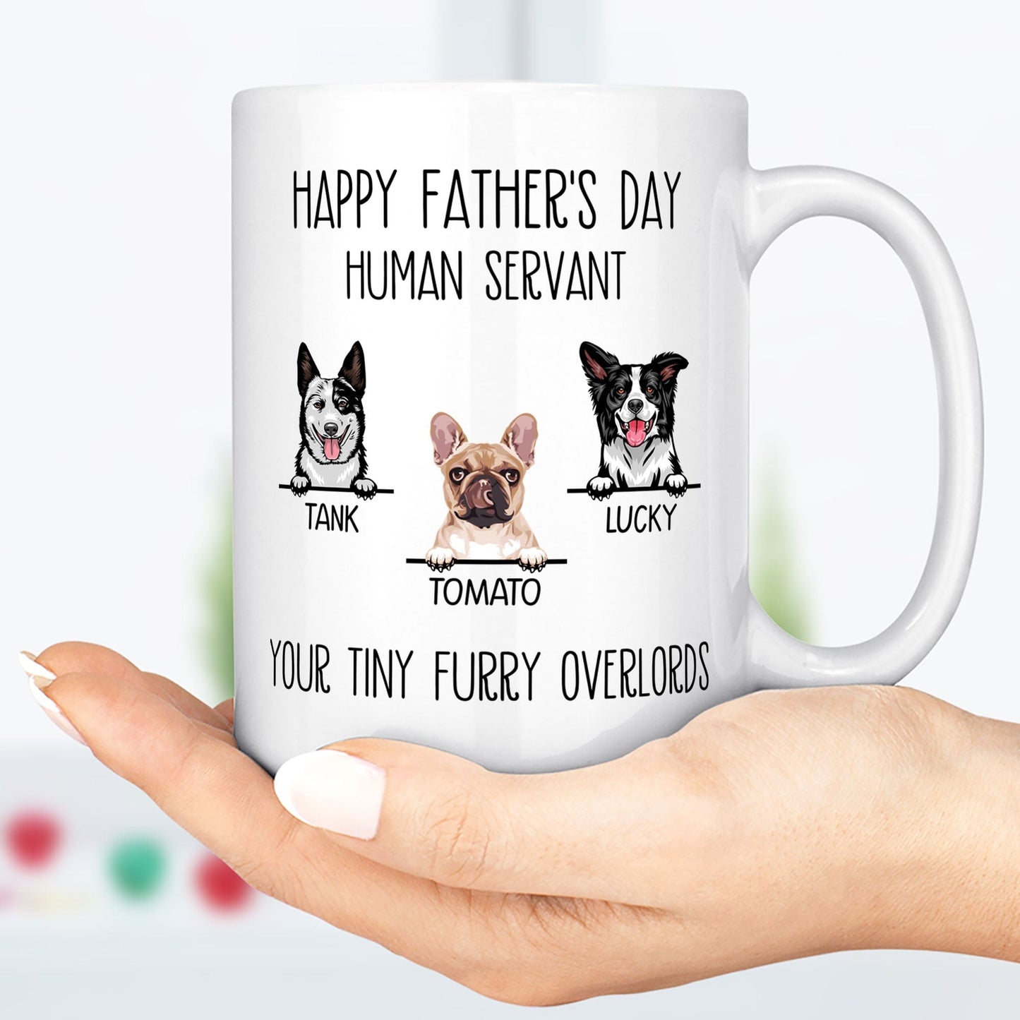 Happy Birthday Human Servant Personalized Custom Dog Mug C334