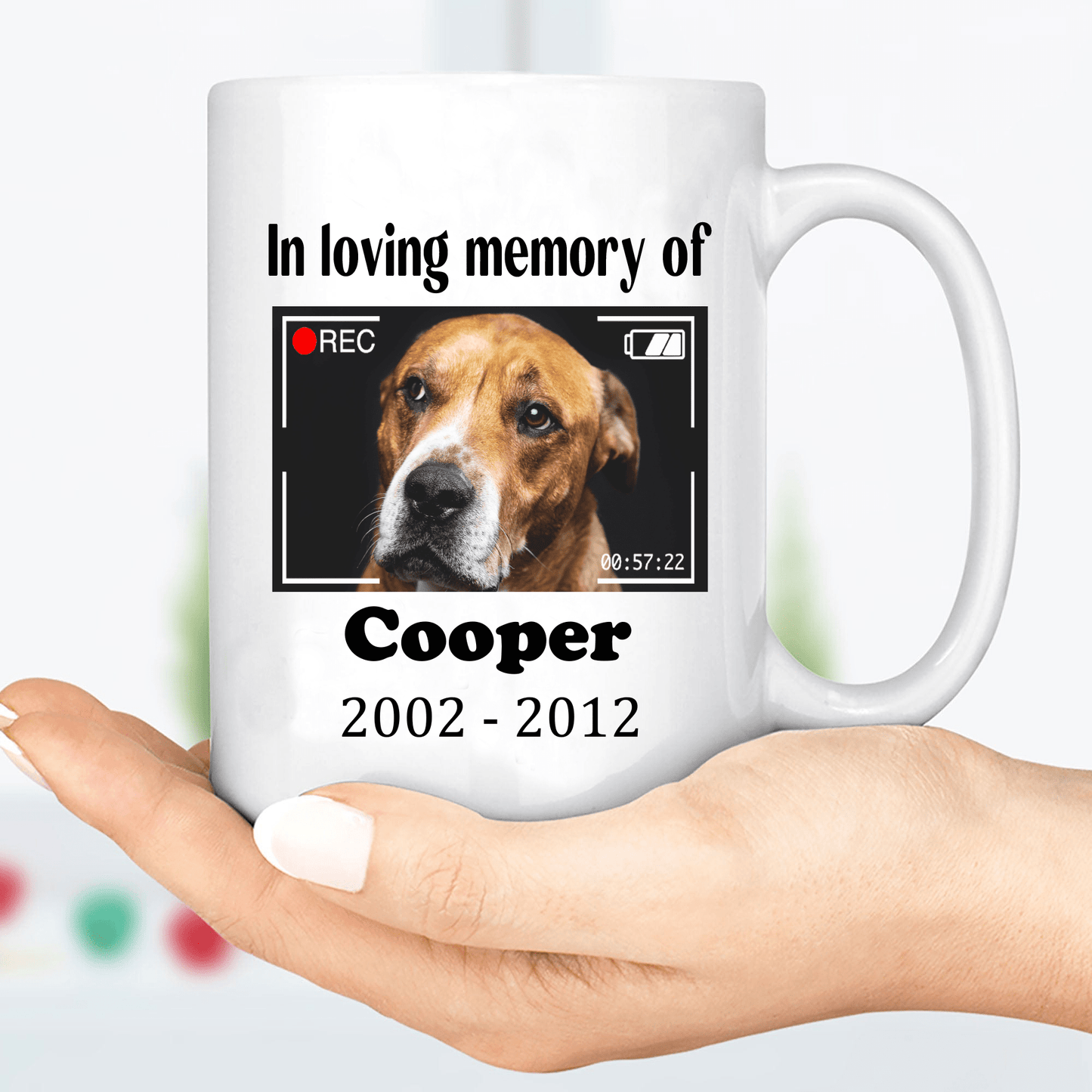 In Loving Memory Dog Personalized Custom Photo Dog Mug H473
