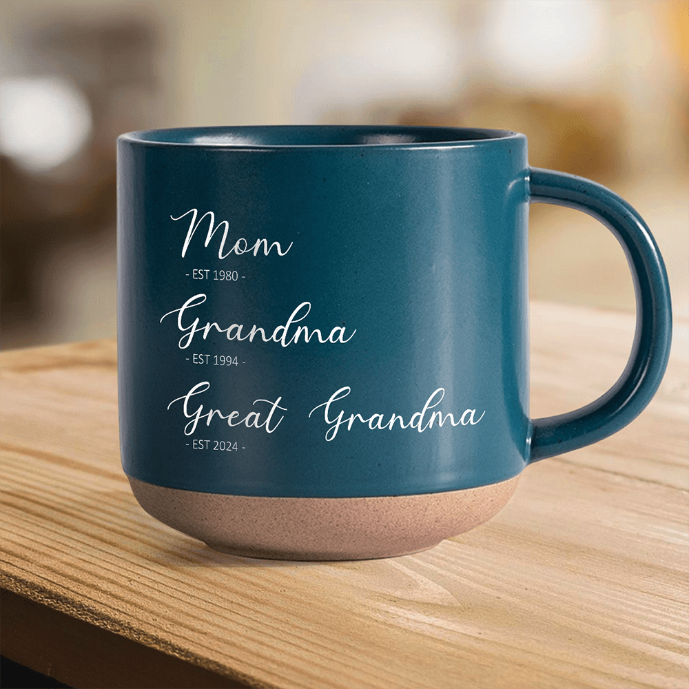 Mom Grandma Great Grandma Personalized Pottery Mug, Gift For Mom Grandma TH10 895028