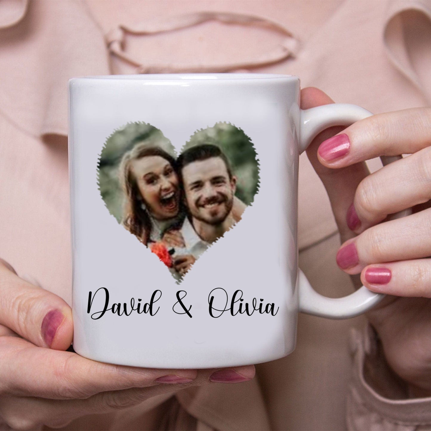 Roses Are Red Violets Are Blue Personalized Custom Photo Valentine Anniversary Couples Mug H586