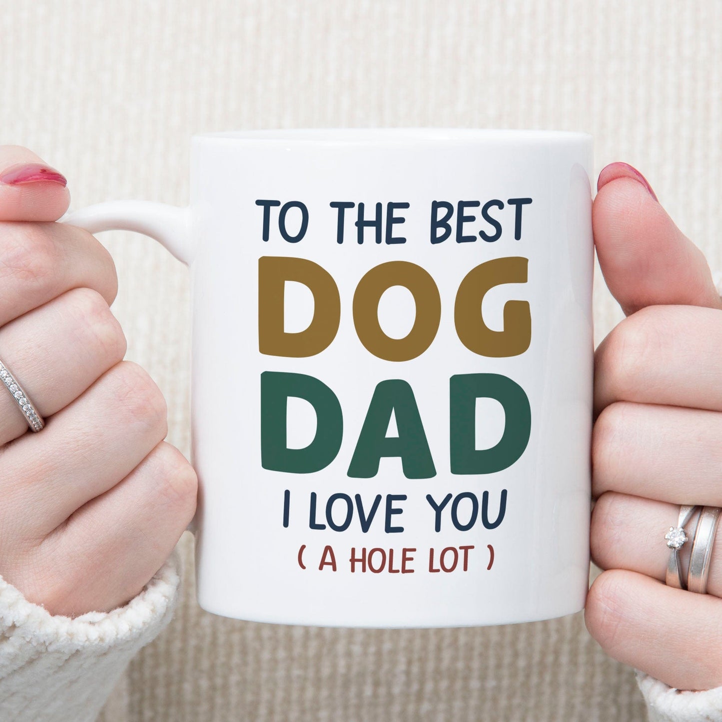 To The Best Dog Dad Personalized Custom Dog Dad Mug C357