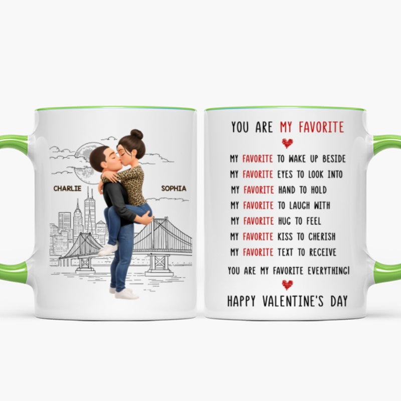 You Are My Favorite Everything Romantic Couple - Personalized Mug - Heartfelt Valentine's Day Gift for Her, for Him