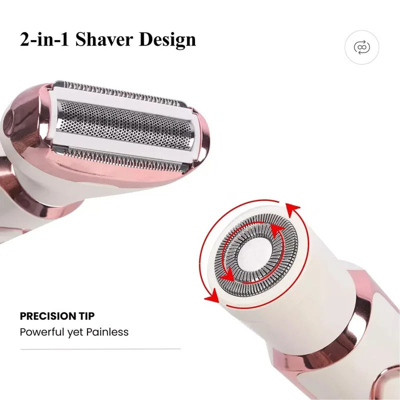 Smooth Silk 2-In-1 Epilator And Razor Combo Painless Hair Removal