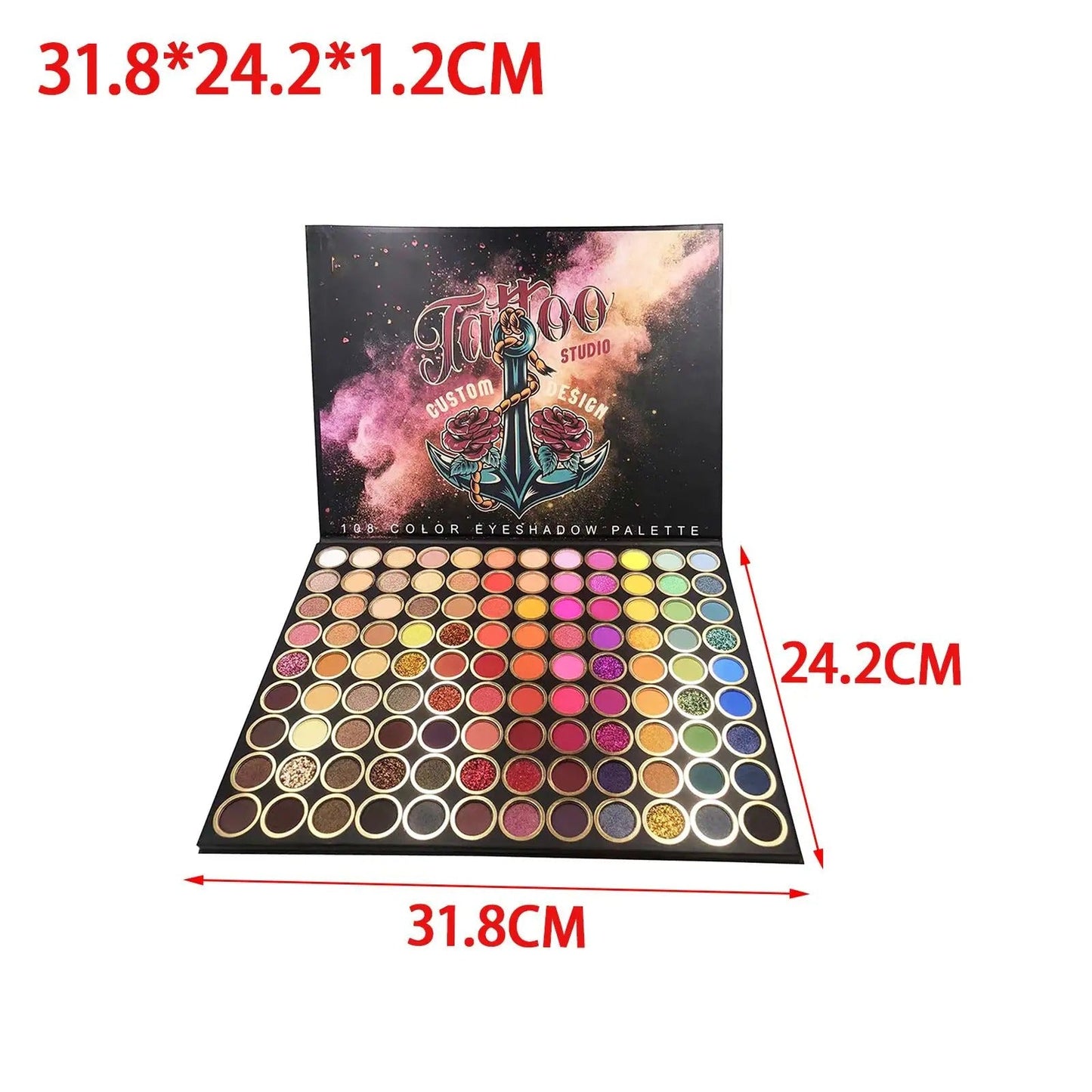 108 Color Eyeshadow Palette Highly Pigmented & Sweatproof