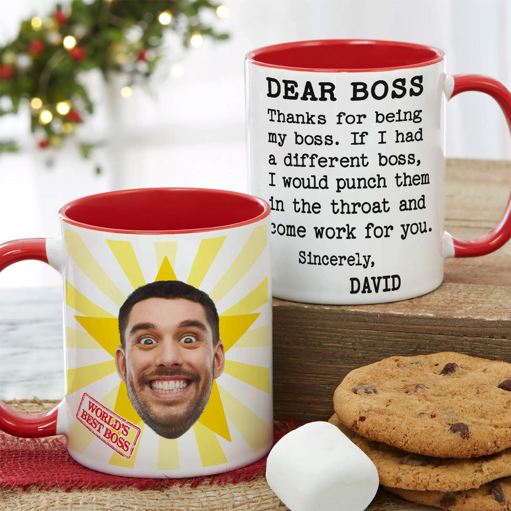 Custom Photo Gifts For Boss Coworker Coffee Mug 07xqti231124