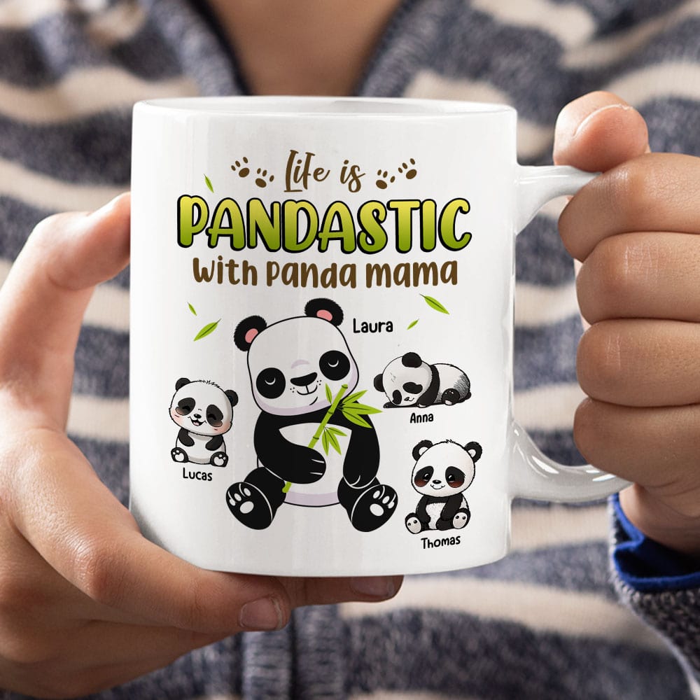 Personalized Gifts For Mom Coffee Mug Life Is Pandastic With Panda Mama