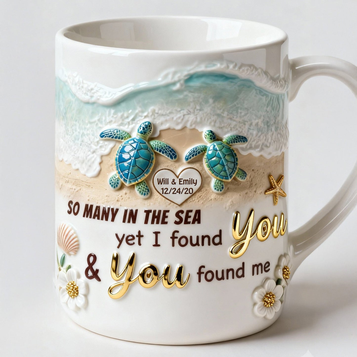 Turtle Couple Coffee Mug - Personalized Gifts For Couple 04tomg150126