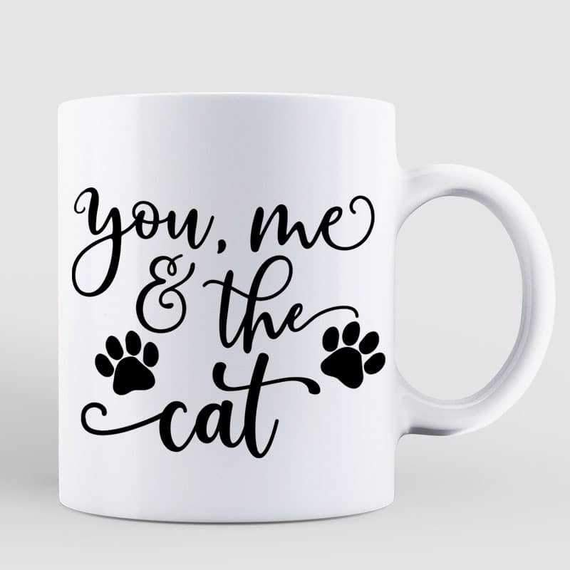 Couple Embrace And Fluffy Cats You Me The Cats Gift For Him For Her Personalized Mug